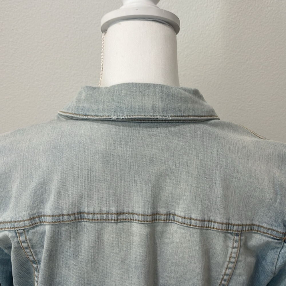 NWT KUT FROM THE KLOTH AMELIA JACKET Light Blue Denim SZ XL - Picture 7 of 11